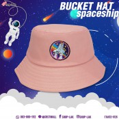 Bucket หมวกบักเก็ต หมวกปีกรอบ งานปัก ลายจรวด Rocket ใส่สบาย สไตล์วินเทจ No.F7Ah32-0123