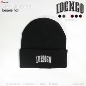 หมวกไหมพรมปักลาย IDENGO ขาว (ใส่ได้ทั้งชายและหญิง) มี 6 สี ให้เลือก Beanie Hat No.F7Ah14-0076