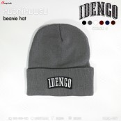 หมวกไหมพรมปักลาย IDENGO ขาว (ใส่ได้ทั้งชายและหญิง) มี 6 สี ให้เลือก Beanie Hat No.F7Ah14-0076