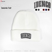 หมวกไหมพรมปักลาย IDENGO ขาว (ใส่ได้ทั้งชายและหญิง) มี 6 สี ให้เลือก Beanie Hat No.F7Ah14-0076