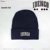 หมวกไหมพรมปักลาย IDENGO ขาว (ใส่ได้ทั้งชายและหญิง) มี 6 สี ให้เลือก Beanie Hat No.F7Ah14-0076