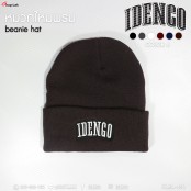 หมวกไหมพรมปักลาย IDENGO ขาว (ใส่ได้ทั้งชายและหญิง) มี 6 สี ให้เลือก Beanie Hat No.F7Ah14-0076