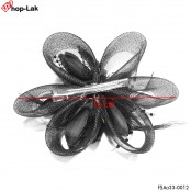 Mesh flower hairpin, feathered, pendulum + pendulum Hair clip Hairpin Hat Mesh Hat Hair Stick Vintage Black No.F5Aa33-0012