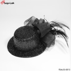 Hat, Hat, Cake, Shiny, Mesh Flower * CN $ Hat, Feather Hat, Hair Clip, Hat Hairpin Hat Mesh Hat Hair Stick Vintage Black No.F5Aa33-0013