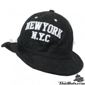 หมวก ปีกรอบ Bucket hat NYC ผ้า กำมะหยี่ ปัก NEWYORK NYC 