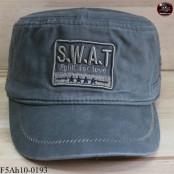 หมวกทรง JAPAN ทหารพื้นปักลาย S.W.A.T หมวกแก๊ปลายพราง ด้านหลังเป็นเข็มขัด ปรับไซด์ได้ No.F5Ah10-0193