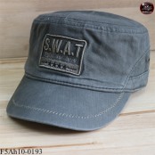 หมวกทรง JAPAN ทหารพื้นปักลาย S.W.A.T หมวกแก๊ปลายพราง ด้านหลังเป็นเข็มขัด ปรับไซด์ได้ No.F5Ah10-0193