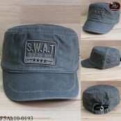 หมวกทรง JAPAN ทหารพื้นปักลาย S.W.A.T หมวกแก๊ปลายพราง ด้านหลังเป็นเข็มขัด ปรับไซด์ได้ No.F5Ah10-0193
