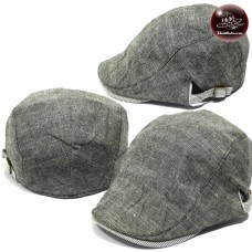 หมวกติงลี่ ผ้าป่านปีกลายทาง หมวกติงลี่หมวกวินเทจ หมวกทรงติงลี่ผ้าป่าน flat cap No.HZ78