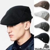  หมวกติงลี่ หมวกติงลี่สีดำ หมวกวินเทจ หมวกแบน หมวกflat cap fashion รุ่นH605 ด้านข้างป็นเข็มขัด สามารถปรับไซด์ได้ สินค้ามีทั้งหมด 4 สี