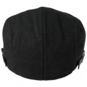 หมวกติงลี่ผ้าสีดำปีกหนังสีดำ หมวกติงลี่หนังสีดำ หมวกวินเทจ หมวกแบน รุ่นH59 หมวกflat cap fashion หมวกติงลี่ผ้าถักปีกหนัง ด้านข้างปรับไซด์ได้ 