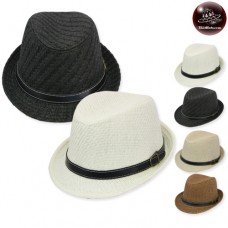 MJ hat with a banded belt. Michael's hat weave Leather belt No.13838