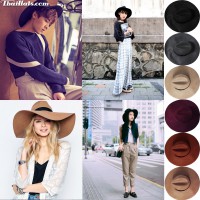 Wide-brimmed Panama hats, Panama hats, flannel 100% flannel, 12 cm wide, around 56-59 cm