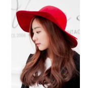 หมวกทรง Floppy Hat ปีกกว้าง ผ้ากำมะหยี่ รุ่น ปีกกว้างกำมะหยี่อัดขอบ