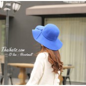 หมวกทรง Floppy Hat ปีกกว้าง ผ้ากำมะหยี่ รุ่น ปีกกว้างกำมะหยี่อัดขอบ