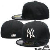 หมวกHIPHOPเต็มใบ หมวกHIPHOP NY สีดำ ปักเงิน สินค้า มีทั้งหมด 3 SIZE