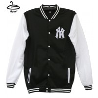 Baseball Jacket Baseball Jacket Baseball Jacket Black NY White Sleeve Size 9