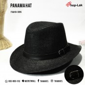 หมวกปานามาสาน เข็มขัดหนัง  panama hat  หมวกทรงสวย ที่เหมาะกับทุกฤดูกาล F5Ah16-0095