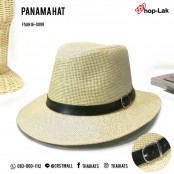 หมวกปานามาสาน เข็มขัดหนัง  panama hat  หมวกทรงสวย ที่เหมาะกับทุกฤดูกาล F5Ah16-0095