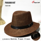 หมวกปานามาสาน เข็มขัดหนัง  panama hat  หมวกทรงสวย ที่เหมาะกับทุกฤดูกาล F5Ah16-0095