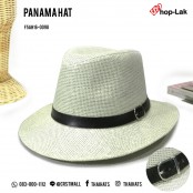 หมวกปานามาสาน เข็มขัดหนัง  panama hat  หมวกทรงสวย ที่เหมาะกับทุกฤดูกาล F5Ah16-0095