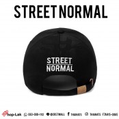 หมวกแก๊ปแบบเข็มขัดลายทหารปัก STREET NORMAL #สีดำ F7Ah15-0065