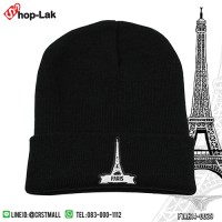 หมวกไหมพรมแฟชั่น   หมวกไหมพรมปักลายหอไอเฟล/Paris  No.F7Ah14-0039